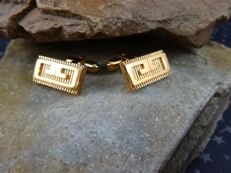 givenchy cufflinks vintage|Vintage Givenchy Two Tone Logo Cufflinks, Brand Logo Circa.